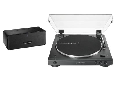 Audio Technica Automatic Wireless Turntable and Speaker System - AT-LP60XSPBT-BK