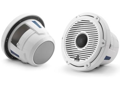 8.8" JL Audio Marine Coaxial Speakers, Gloss White Trim Ring, Gloss White Classic Grille - M6-880X-C-GwGw