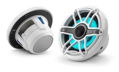 6.5" JL Audio Marine Coaxial Speakers with Transflective LED Lighting - M6-650X-S-GwGw-i