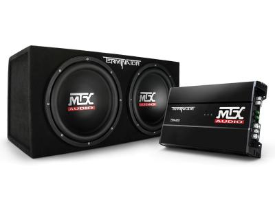 MTX Dual 12 Inch 400-watt RMS Sealed Enclosure and Mono Block Amplifier - TNP212D2