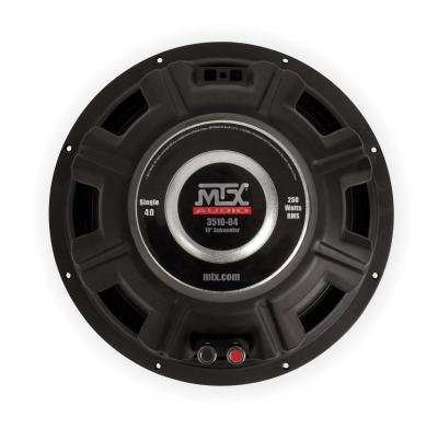 MTX 10 Inch 250-watt RMS 4Ω Car Audio Subwoofer - 3510-04