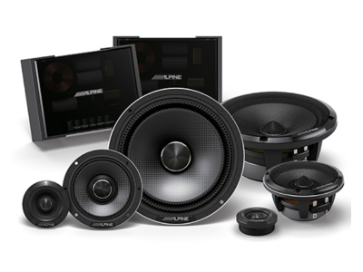 6.5” Alpine Status Hi-Resolution 3-Way Slim-Fit Component Speaker Set - HDZ-653S