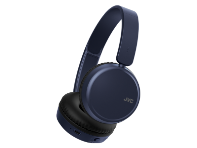 JVC Foldable On-Ear Bluetooth Headphones in Blue - HA-S36W-A