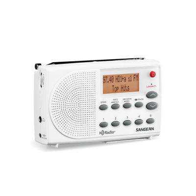 Sangean HD / AM / FM-RBDS Radio in White-Gray - 24-SG108