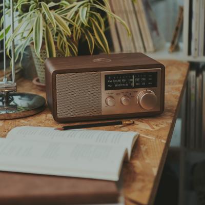 Sangean AM / FM / AUX / Bluetooth Wooden Cabinet Radio in Rose Gold - 14-WR16SE