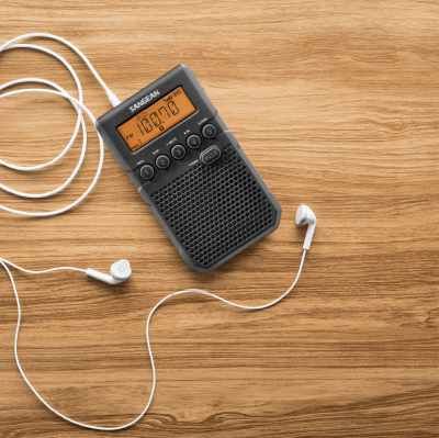 Sangean AM / FM-RDS Rechargeable Pocket Radio - 14‐DT800BK