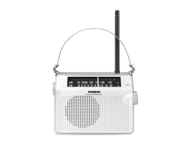 Sangean AM / FM Retro Strap Analog Radio - 14‐PRD6WH