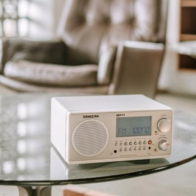 Sangean AM / FM-RBDS Wooden Cabinet Digital Tuning Radio in Gloss White - 14-WR2WH