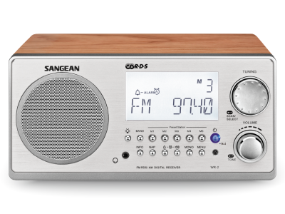 Sangean AM / FM-RBDS Wooden Cabinet Digital Tuning Radio in Walnut - 14-WR2WL