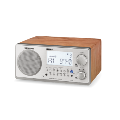 Sangean AM / FM-RBDS Wooden Cabinet Digital Tuning Radio in Walnut - 14-WR2WL