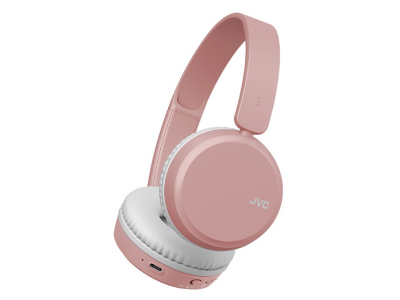 JVC Foldable On-Ear Bluetooth Headphones in Pink - HA-S36W-P