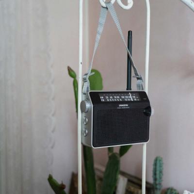 Sangean AM / FM Retro Strap Analog Radio - 14PRD6BK