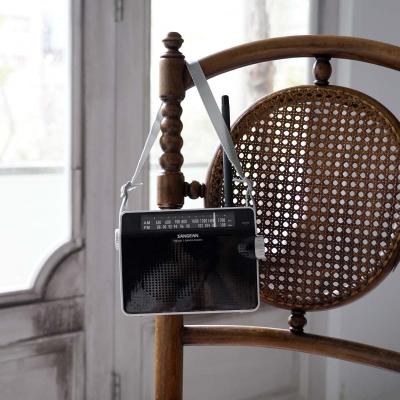 Sangean AM / FM Retro Strap Analog Radio - 14PRD6BK
