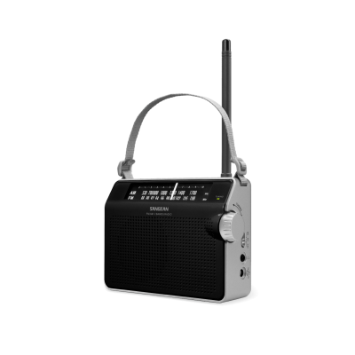 Sangean AM / FM Retro Strap Analog Radio - 14PRD6BK