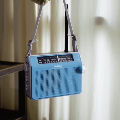 Sangean AM / FM Retro Strap Analog Radio - 14PRD6BU