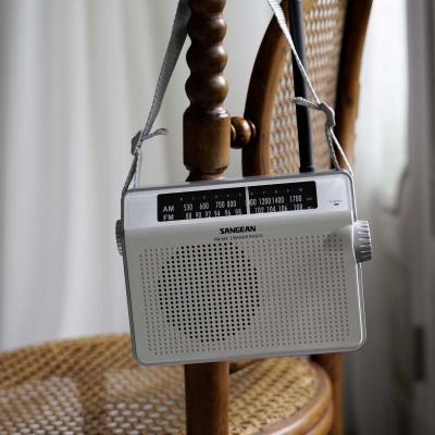 Sangean AM / FM Retro Strap Analog Radio - 14PRD6WH