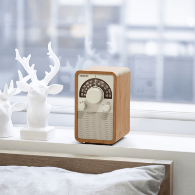 Sangean AM / FM Wooden Cabinet Radio in Walnut - 14-WR15WL