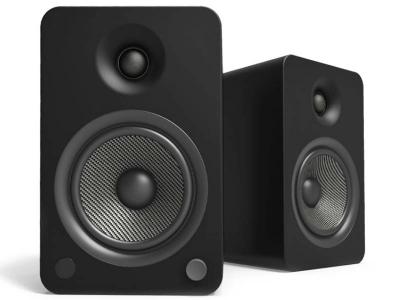 Kanto 2 Way Powered Bookshelf Speaker with Bluetooth and Phono Preamp - YU6-BLK