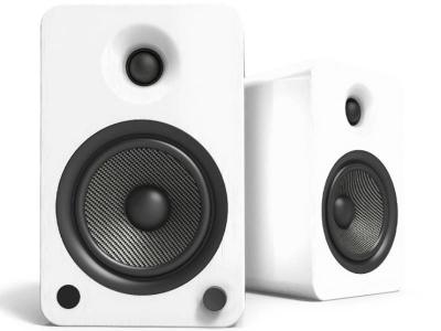 Kanto 2 Way Powered Bookshelf Speaker with Bluetooth and Phono Preamp - YU6-WHITE