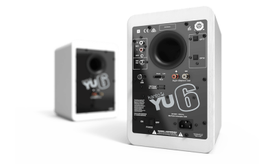 Kanto 2 Way Powered Bookshelf Speaker with Bluetooth and Phono Preamp - YU6-WHITE