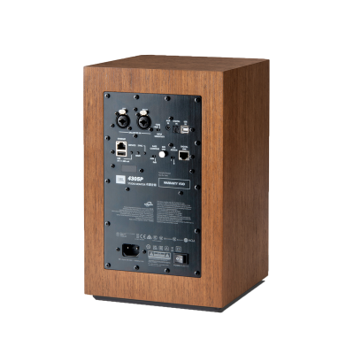 JBL Studio Monitor Powered Bookshelf LoudSpeaker System in Walnut - JBL4305PWALAM