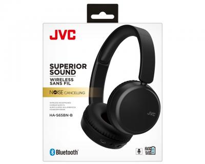 JVC On-ear Lightweight Wireless Headphones with Noise Cancelling - HA-S65BN-B