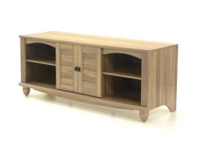 Sauder Harbor View Collection Entertainment Credenza TV Stand In Salt Oak Finish - 415055